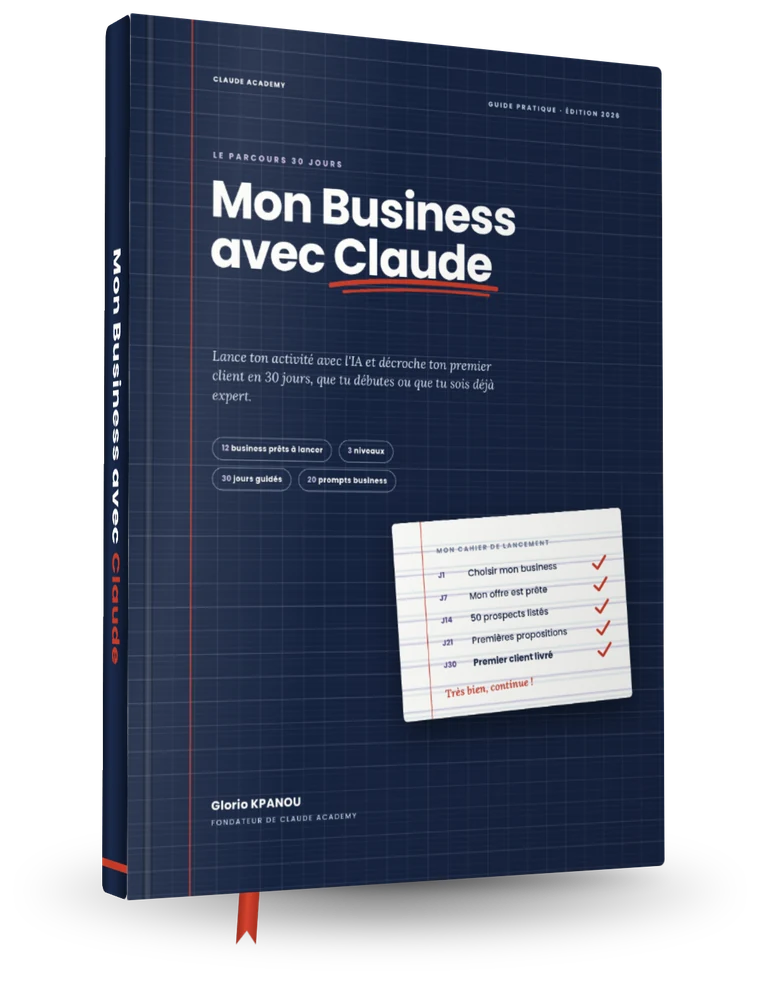 Le livre Mon Business avec Claude, par Glorio KPANOU, édition Claude Academy